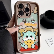 Goodcase🔥Ready Stock🔥ปีมะโรง (งูใหญ่) dragon🐉2024 New Year Casing for Oppo A17 A18 A57 A58 A38 A98 A79 Reno 8T 6  A92 A16 A1k A3s A15S A52 A5s A9 A12 A77A15Matte Liquid Silicone Phone Case Best Blessing Shockproof Soft Case เคสโทรศัพท์ oppo