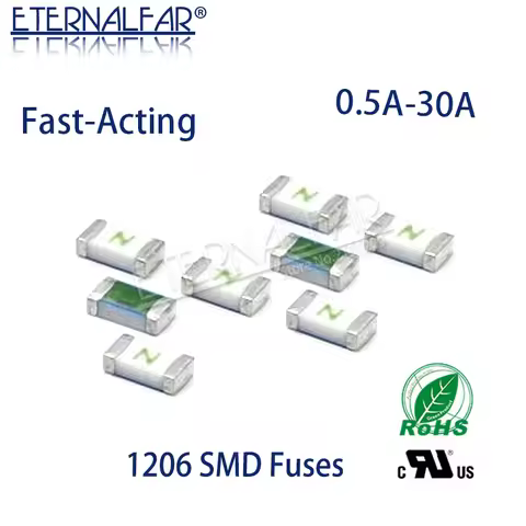 One-Time Positive Disconnect SMD Restore Fuse 1206 3216 10A Fast-Acting Ceramic Surface Mount Fuse 0