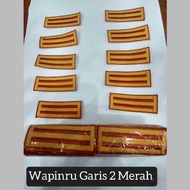 MERAH HIJAU Embroidered Scout Rank Badge/ - Scout Rank Badge 2 Lines Green Red/