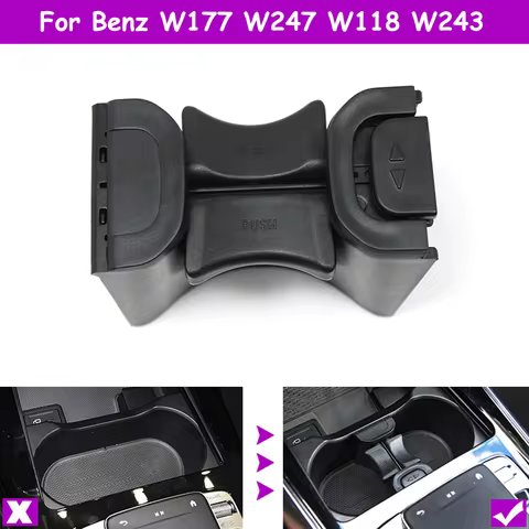 W177 W118 W247 W243 Car Center Console Beverage Cup Holder Separator Divider For Benz A B CLA GLA GL