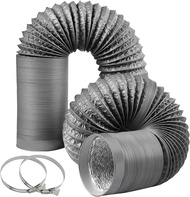 4-Inch Dryer Vent Hose 26FT Flexible Aluminum Duct with 2 Clamps Heavy-Duty Four Layer Protection fo