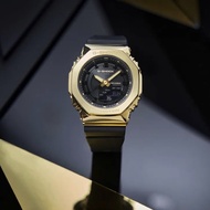[Official Marco] GSHOCK GM-S2100GB-1A / GMS2100 Women Watch with Black Strap Gold Metal Case TMJ