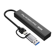 USB3.0 Type c Dual HDMI Video Capture Card Two Camera 1080p 60fps Recording for PS4 PS5 Game Laptop 
