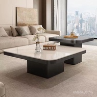 Slate Light Luxury Small Apartment Square Living Room Coffee Table Dual-use Combination Minimalist I