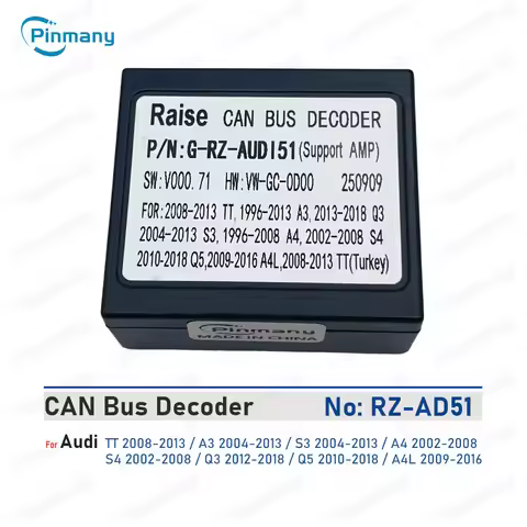 Car Android head unit CAN Bus Decoder RAISE RZ-AD51 16 pin black box for Audi A3 A4 S3 S4 Q3 Q5 A4L