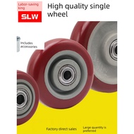 75 * 32/100 * 32/125 * 32 Universal Flatbed Wheel Single Double Bearing Jujube Red