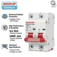 Wiseup 6kA 400V DC Circuit Breaker AC Circuit Breaker 2P Miniature Breaker Solar Breaker DC Breaker