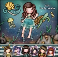 SANTORO Gorjuss - 2025 Family Calendar with 5 Column Layout for Family Schedules - Deep Secrets | Or