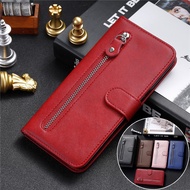 Flip Leather Case VIVO V21E Y73 V21 Y72 IQOOZ3 Y53S Y52 Y71T Y21 Y21S Y33S Zipper Money Card Slot Co