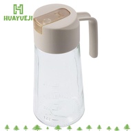 HUAYUEJI Olive Oil Bottle, Large Capacity Food Grade Glass Oil Dispenser, Kitchen Gadget 630ml White Auto Open Vinegar Storage Bottles Salad BBQ