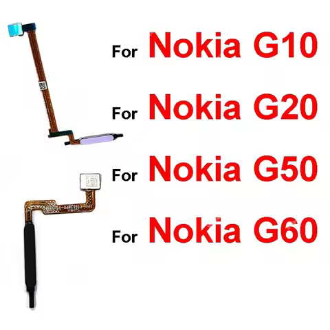 Power Button Fingerprint Sensor Flex Cable For Nokia G10 G20 G30 G50 G60 Home Button Key Touch ID Fl
