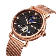 SKMEI 9220Men's Ladies Flying Touring Moon Phase Mechanical Watch Waterproof Watch Jam Tangan Lelaki Original