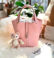 Hermes Picotin 18 3Q Rose Sakura Phw 櫻花粉銀
