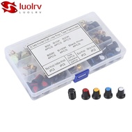 LUOLRV 80Pcs Potentiometer Kit, B5K B10K B20K B50K B100K with Knob Adjustable Potentiometer, Set Kit