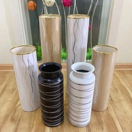 Artificial Vase Dried Flower Vase Rattan Floor Vase Thin Waist Wooden Vase Ceramic Flower Arrangement Decoration Vase 1WDK