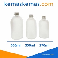 Boston Frosted Juice Glass Bottle + Aluminum Cap Juice Bottle/ Honey Bottle Food Grade Glass Bottle/