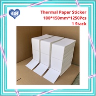 Thermal Paper Sticker Fold Stack A6 Airwaybill Laber Sticker 100*150mm 1250pcs LOV