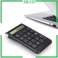 [Amleso] Number Pad 2.4G Rechargeable Smart Mini Wear Resistant Numeric Keypad for Finance Desktop A