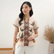 atasan batik 208 uti /blouse batik wanita modern/ batik wanita jumbo - jumbo