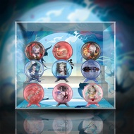 POPMART Skullpanda กล่องเก็บของตุ๊กตาพร้อมการแสดงวิธีมองทัศนียภาพในที่นั่งกลางแจ้ง กล่องเก็บของสำหรั