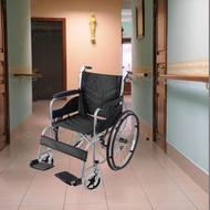 〖รับประกัน 5 ปี〗Wheelchair 16/24นิ้ว วีลแชร์ การพับ Walker กรอบสแตนเลส สําหรับผู้สูงอายุ/ผู้ป่วย/คนพิการ รถเข็นผู้ป่วย พับได้ มีเบรคมือ DY01809 Manual Wheelchair with hand brake