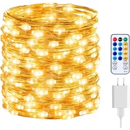Minetom Fairy Lights with Remote, 66 Feet 200 Led Firefly String Lights Plug in for Bedroom Home Wal