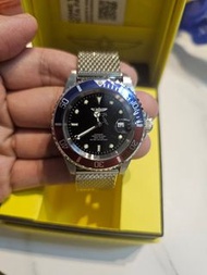 Invicta pro diver 40mm 紅藍圈 米蘭帶 黑面 NH35A 自動機械錶