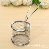 Factory direct sales Stainless Steel round Mini Frying Basket Small sst frying basket