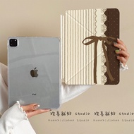 Detachable Yellow Silk Butterfly Knot iPad Protection Case Anti-Bend for pro 11/13 Air 7/6 10 Genera