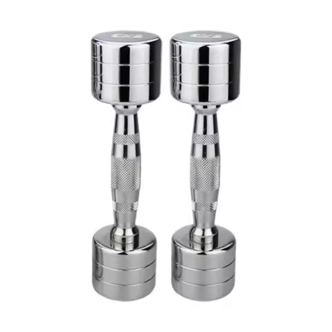 YTYIN Customizable 1-10kg Chromed Steel Dumbbell Set Electroplated Round Fitness Weight Lifting Cast