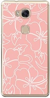 SECOND SKIN Hibiscus Line Beige Pink (Soft TPU Clear) / for HUAWEI GR5 KII-L22 / MVNO Smartphone (SI