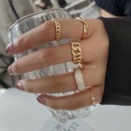 FAVORITE Geulise - ROLLINS RING SET 5PCS Gold RING Set
