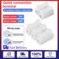 Fast Wire Connector 10A 450V 2 Pin Push Quick Wire Cable Connector White Wiring Terminal 2/3 Way Ele