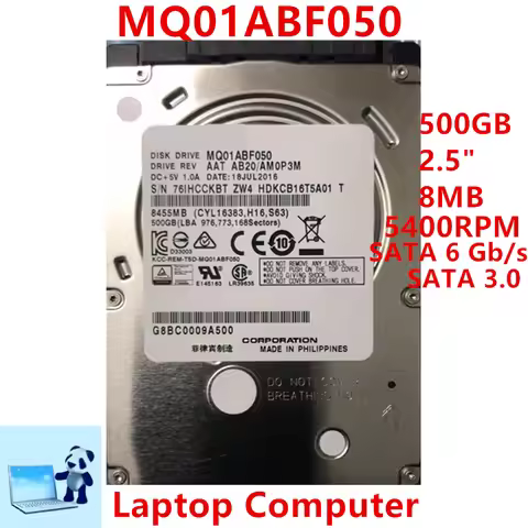 New Original HDD For Toshiba 500GB SATA 2.5" 8MB 5400RPM For Internal Hard Disk For Notebook HDD For