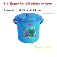 Lion Star 2.5 Gallon Bucket & Elegant Lid E-1