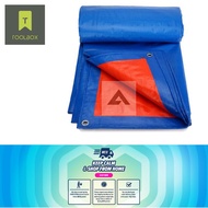 [Ready Stock] (Korea Made) 8ft x 12ft Blue/Orange PE Tarpaulin Canopy Side Wall/Kanvas Biru Oren Kan