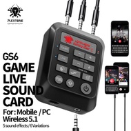 PLEXTONE GS6 GAME LIVE SOUND CARD MIXER STREAMING WITH 3.5MM INTERFACE USB-C