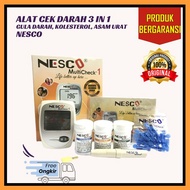 PROMO alat test glucose nesco 3 in 1 multicheck alat tes kolesterol dan asam urat alat test gula darah nesco multichechk 3 in 1 tes gula darah terbaik  GRATIS ONGKIR