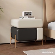 Italian Minimalist Creative Bedside Table New Style Cream Style Bedroom Bedside Table Solid Wood Sma