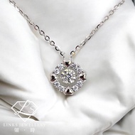 ［Real Moissanite］Can Pass Diamond Test 18K Gold Dancing Diamond Love Hemming Necklace Pendant MNG071
