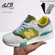 Sepatu Casual Sneakers Wanita NB 997 USA Premium Green Yellow