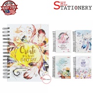 UKAMI A5 Hard Cover Colourful Ring NoteBook / Ruled Single Line Ring Book 120 pages