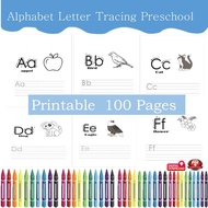 Printable Alphabet A-Z  Letter Writing  Worksheet Workbook For Preschool Buku latihan Aktiviti Prasekolah