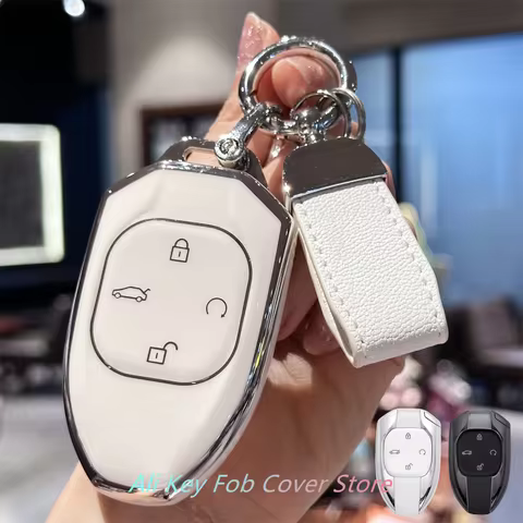 Key Fob Cover Car Keychain Lanyard for Trumpchi GAC 2021 Empow J11 J12 J13 J14 J15 J16 GS8 Protector
