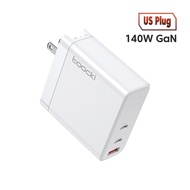 Toocki 140W เครื่องชาร์จ GaN USB Type C PD3.1ที่ชาร์จความเร็วสูง4.0ชาร์จเร็ว3.0ที่ชาร์จแบตเตอรี่โทรศ