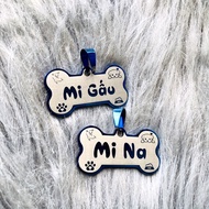 Dog and cat name tags - children under 7kg