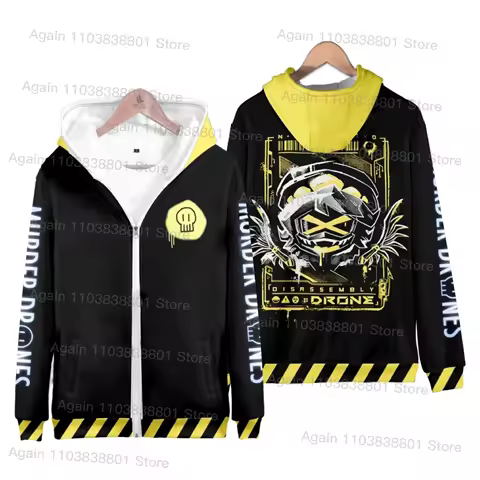 Y2K Y2K MURDER DRONES Best Friends N UZI Cat Ear Hoodie Unisex Streetwear Spring/Autumn Teens Kawaii