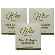 (3 กล่อง) Wise Nano collagen SPF50 PA+++ ไวซ์ กันแดดนาโนคอลลาเจน 12 กรัม