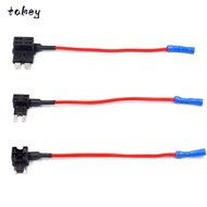 WITAK Fuse Tap Adapter, 12V/24V Standard Car Fuse Holder Tap, Mini Add-a-Fuse