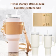 Pu Leather Stanley Cup Holder 40&30oz Adjustable Shoulder Strap Crossbody Cup Holder for Stanley Cup